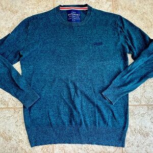 Superdry Knitwear Green Crewneck Sweater Size M